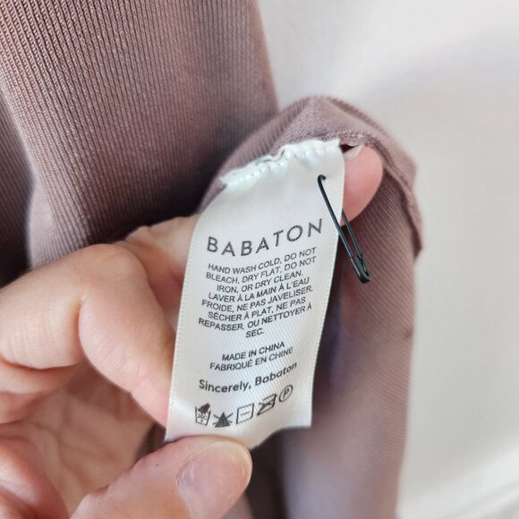 Babaton Aritizia Delmaro Dress Mauve Pink Fitted Bodycon Midi Women's M - Picture 8 of 9